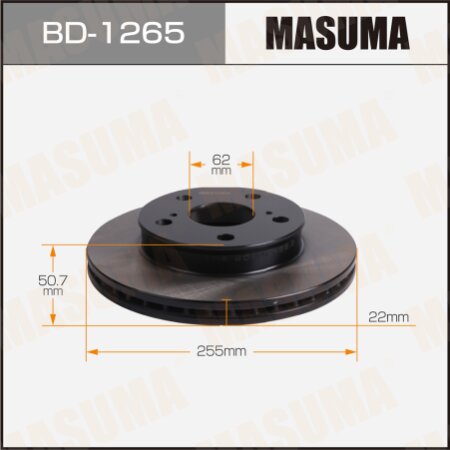 Диск тормозной Masuma, BD-1265