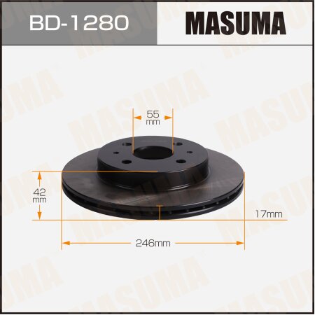Диск тормозной Masuma, BD-1280