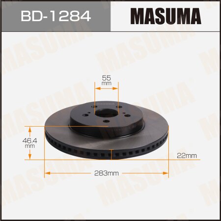 Диск тормозной Masuma, BD-1284