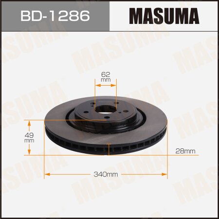 Диск тормозной Masuma, BD-1286