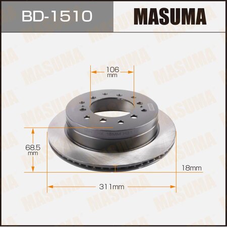 Диск тормозной Masuma, BD-1510