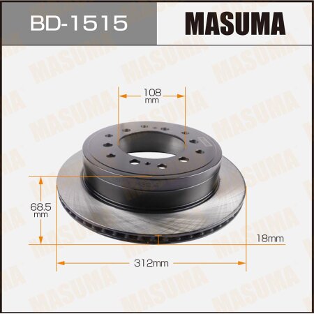 Диск тормозной Masuma, BD-1515