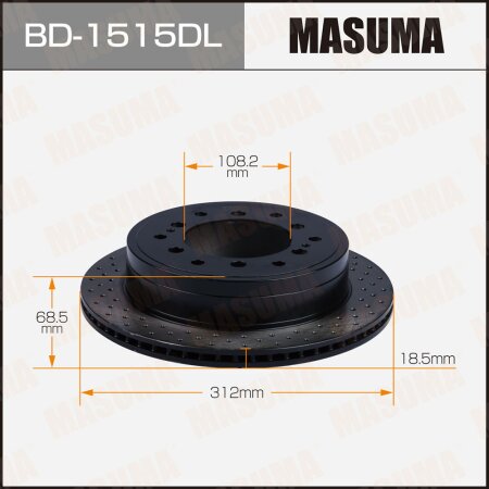Диски тормозные перфорированные Masuma LH, BD-1515DL