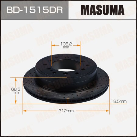 Диски тормозные перфорированные Masuma RH, BD-1515DR