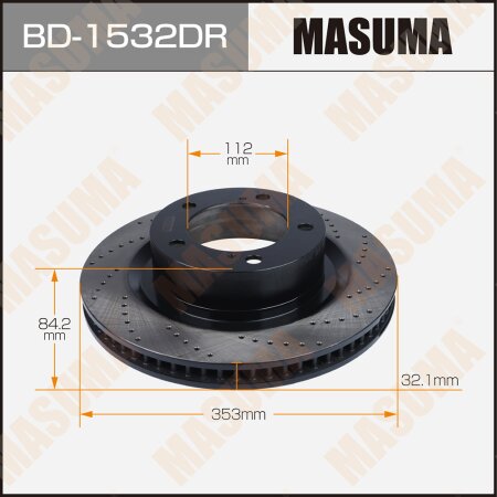 Диски тормозные перфорированные Masuma RH, BD-1532DR