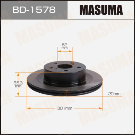 Диск тормозной Masuma, BD-1578