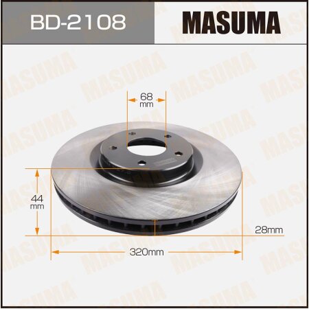 Диск тормозной Masuma, BD-2108