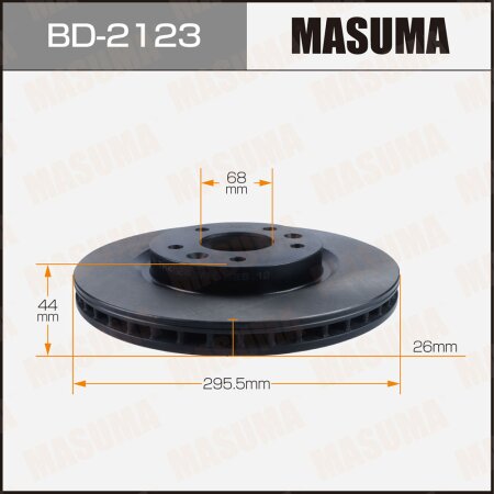 Диск тормозной Masuma, BD-2123