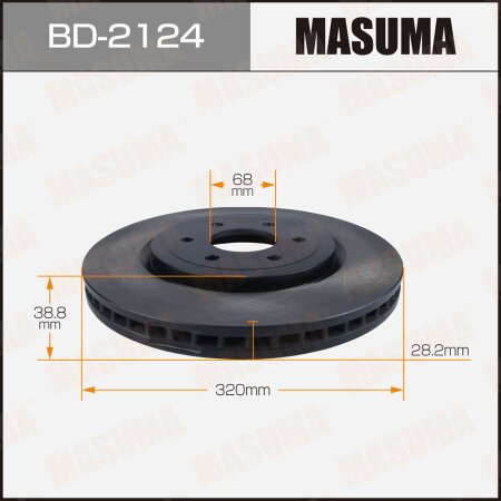 Диск тормозной Masuma, BD-2124