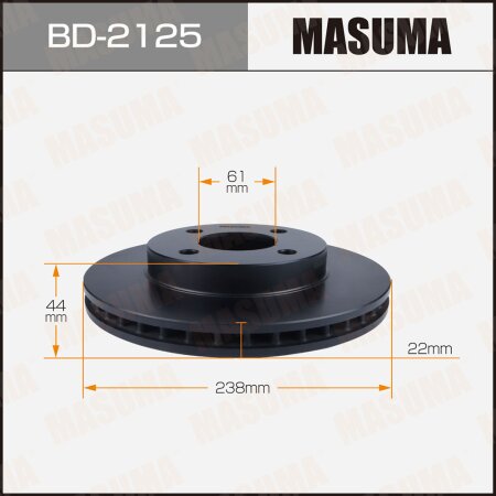Диск тормозной Masuma, BD-2125