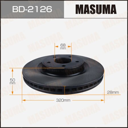 Диск тормозной Masuma, BD-2126
