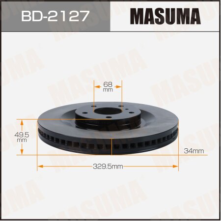 Диск тормозной Masuma, BD-2127