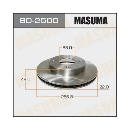 Диск тормозной Masuma, BD-2500