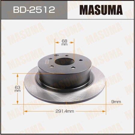 Диск тормозной Masuma, BD-2512