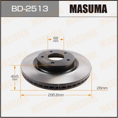 Диск тормозной Masuma, BD-2513