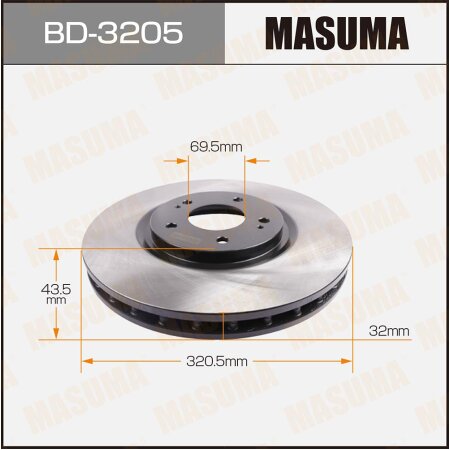 Диск тормозной Masuma, BD-3205