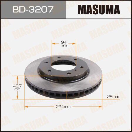 Диск тормозной Masuma, BD-3207