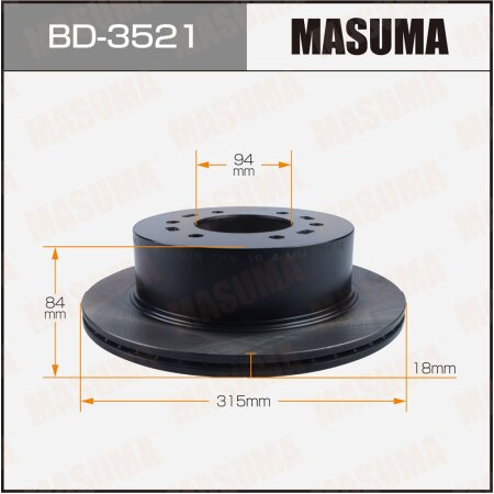 Диск тормозной Masuma, BD-3521