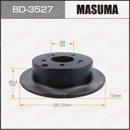 Диск тормозной Masuma, BD-3527