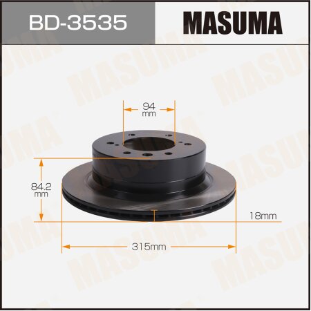 Диск тормозной Masuma, BD-3535