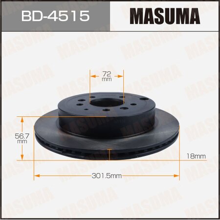 Диск тормозной Masuma, BD-4515