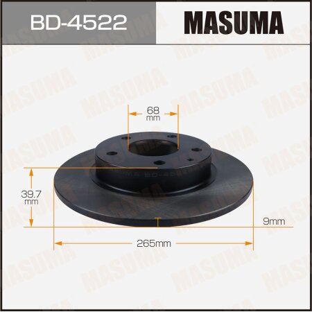 Диск тормозной Masuma, BD-4522