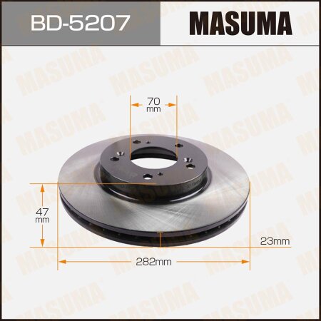 Диск тормозной Masuma, BD-5207