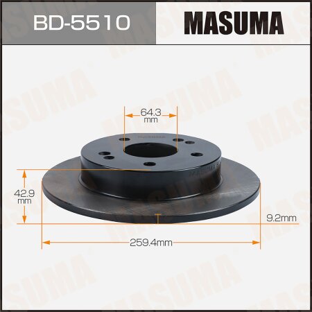 Диск тормозной Masuma, BD-5510