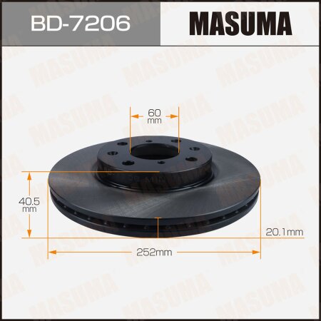 Диск тормозной Masuma, BD-7206