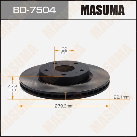 Диск тормозной Masuma, BD-7504