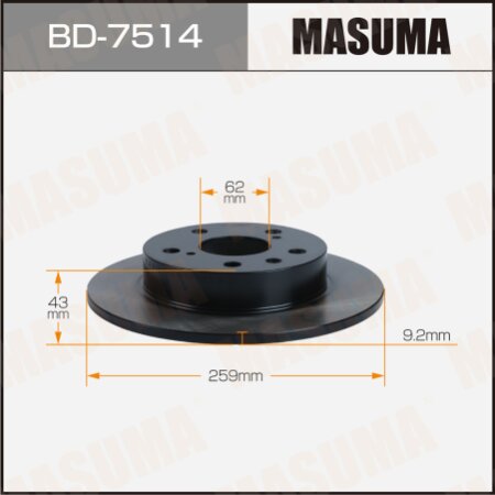 Диск тормозной Masuma, BD-7514