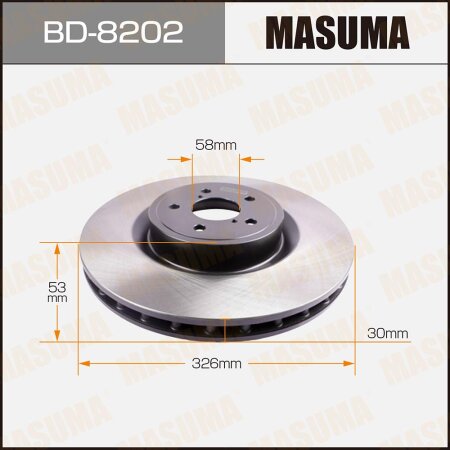 Диск тормозной Masuma, BD-8202