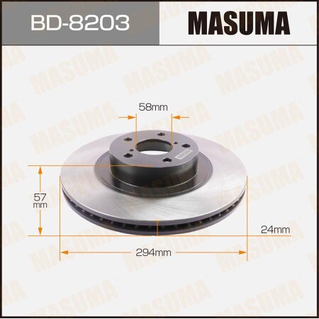 Диск тормозной Masuma, BD-8203