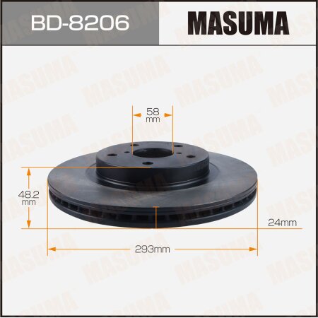 Диск тормозной Masuma, BD-8206