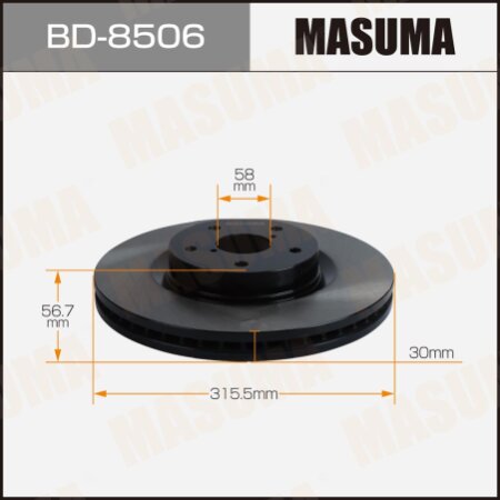 Brake disk Masuma, BD-8506