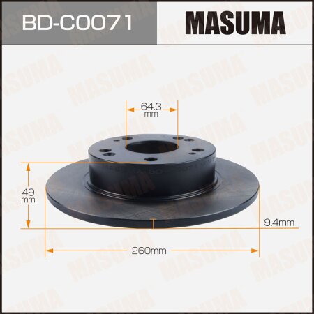 Диск тормозной Masuma, BD-C0071