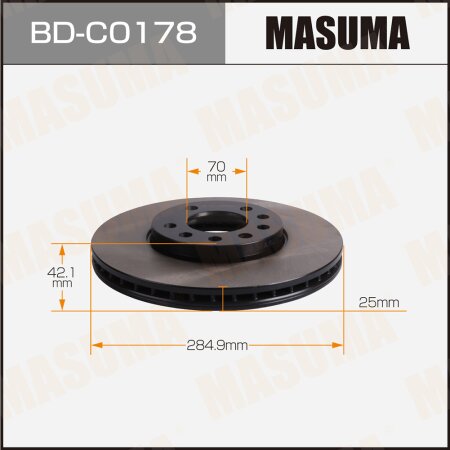 Диск тормозной Masuma, BD-C0178