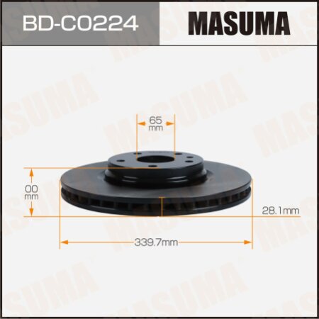 Диск тормозной Masuma, BD-C0224