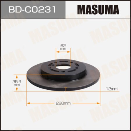 Диск тормозной Masuma, BD-C0231