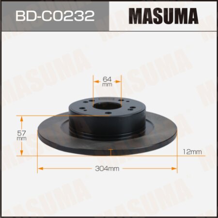 Диск тормозной Masuma, BD-C0232