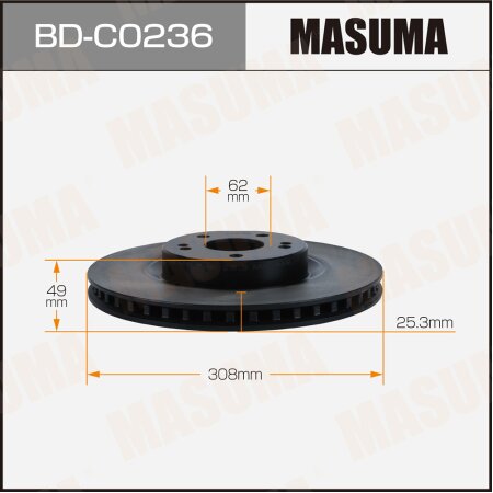 Диск тормозной Masuma, BD-C0236