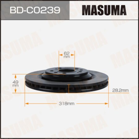 Диск тормозной Masuma, BD-C0239