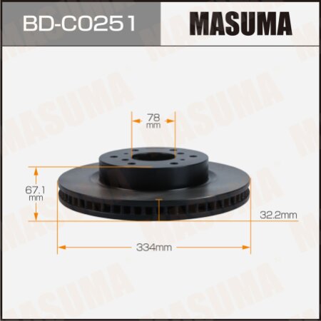 Диск тормозной Masuma, BD-C0251