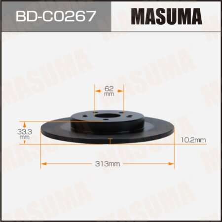Диск тормозной Masuma, BD-C0267