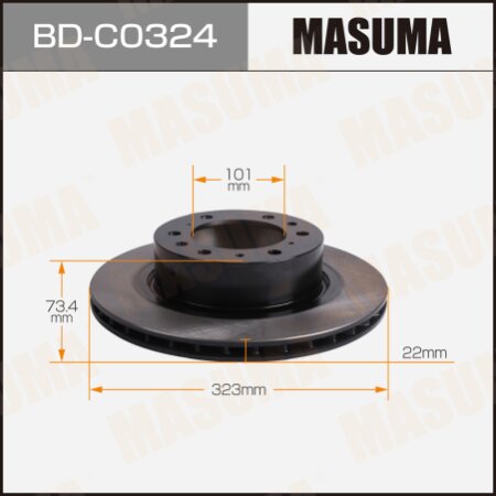 Диск тормозной Masuma, BD-C0324