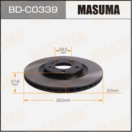 Диск тормозной Masuma, BD-C0339