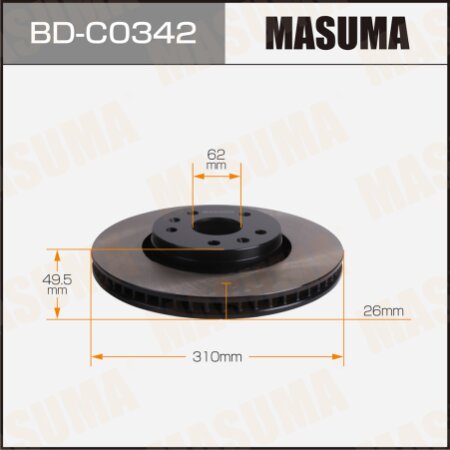 Диск тормозной Masuma, BD-C0342