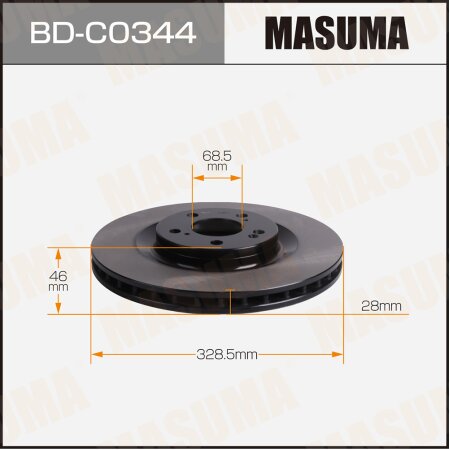 Диск тормозной Masuma, BD-C0344