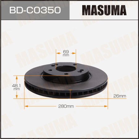 Диск тормозной Masuma, BD-C0350
