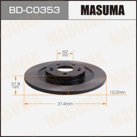 Диск тормозной Masuma, BD-C0353